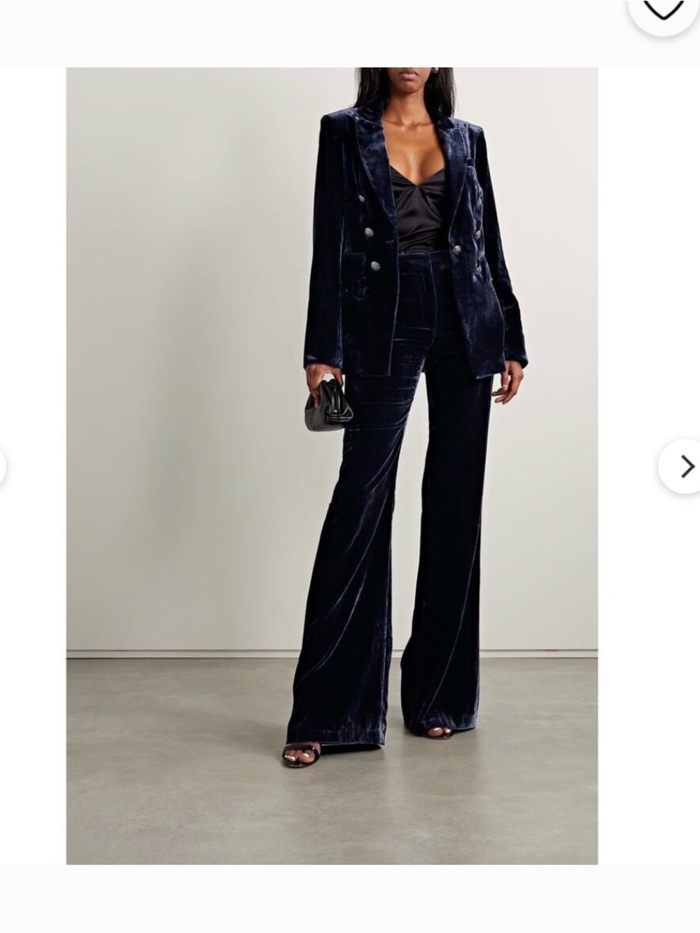 Veronica Beard ‘Lebone’ Midnight Velvet Wide-Leg Pants